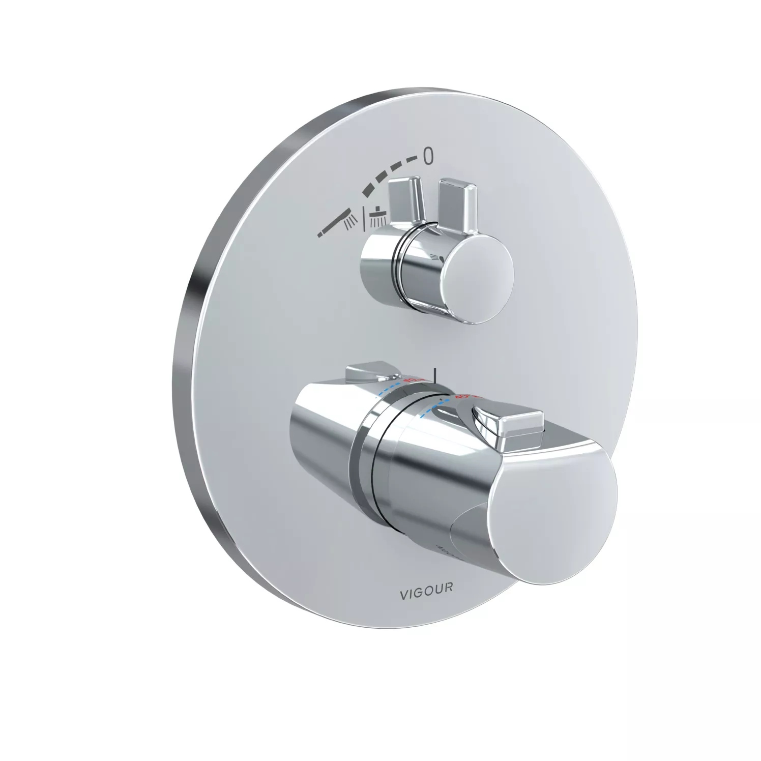 VIGOUR Clivia V2 Farbset Thermostat für VIGOUR-Box VUPK mit Mengenregulierung für modernes Badezimmer