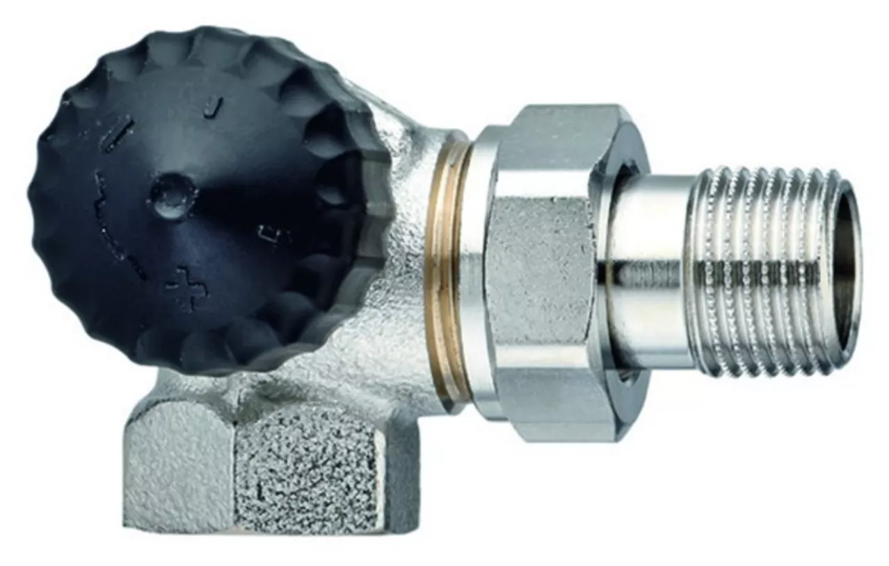 Heimeier Ventilunterteil 1/2" Winkeleck vernickelt Anschluss links | HTWL15