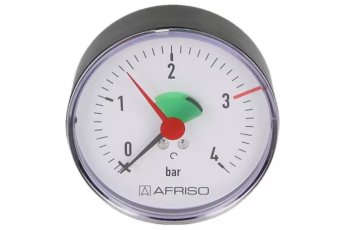 Heizungsmanometer Afriso Axial 0 - 4 Bar 63 mm 1/4 " Manometer