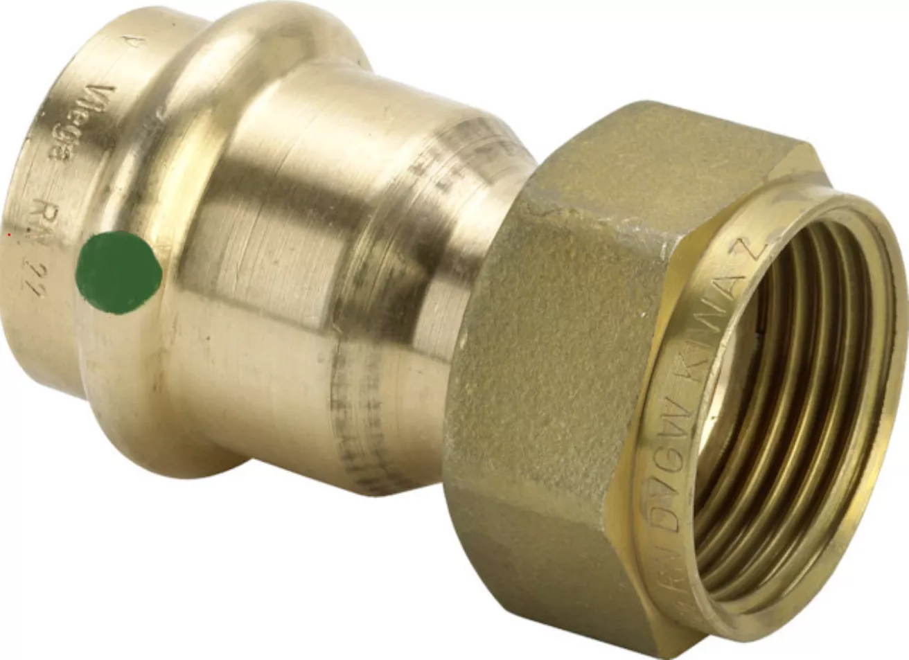 Viega Anschluss-Verschraubung Sanpress flachd. 22mm Pressanschl. x 1 1/4" G ÜW | 367015