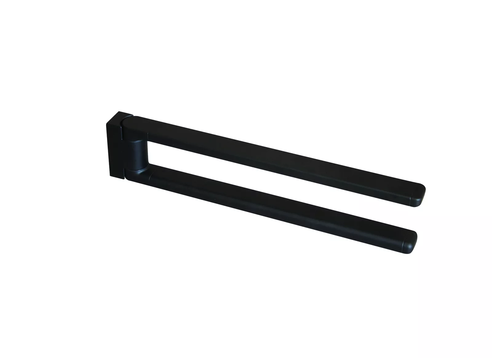 VIGOUR Handtuchhalter derby V3 350 mm 2-armig senkrecht schwenkbar schwarzmatt | V3DEHH35SM