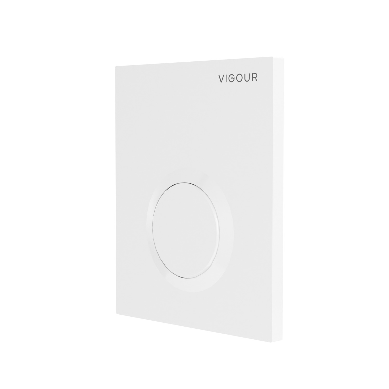 VIGOUR Urinal-Abdeckplatte DON f.handbetätigte pneumatische UP-Spülung weiss | V1DONU
