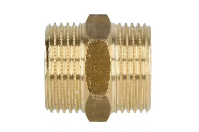 Doppelnippel 3/8" AG x 3/8" AG breite Ausführung für Solarwellrohr