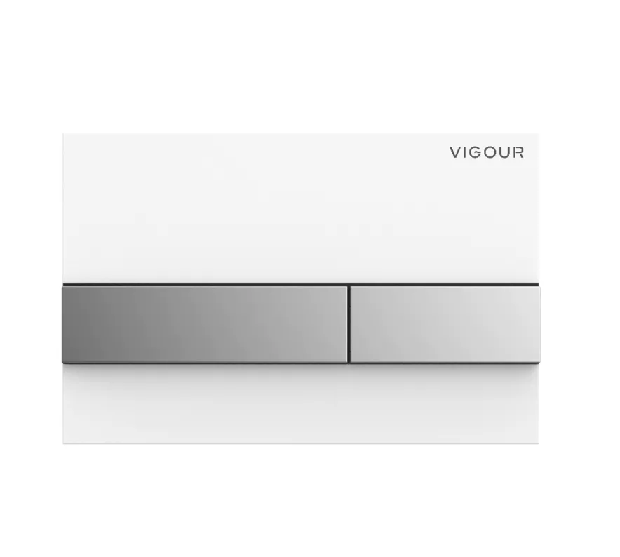 VIGOUR WC-Betätigungsplatte TAY weiss/chrom magnetisch f. Einwurfsch | V1TAYWECH