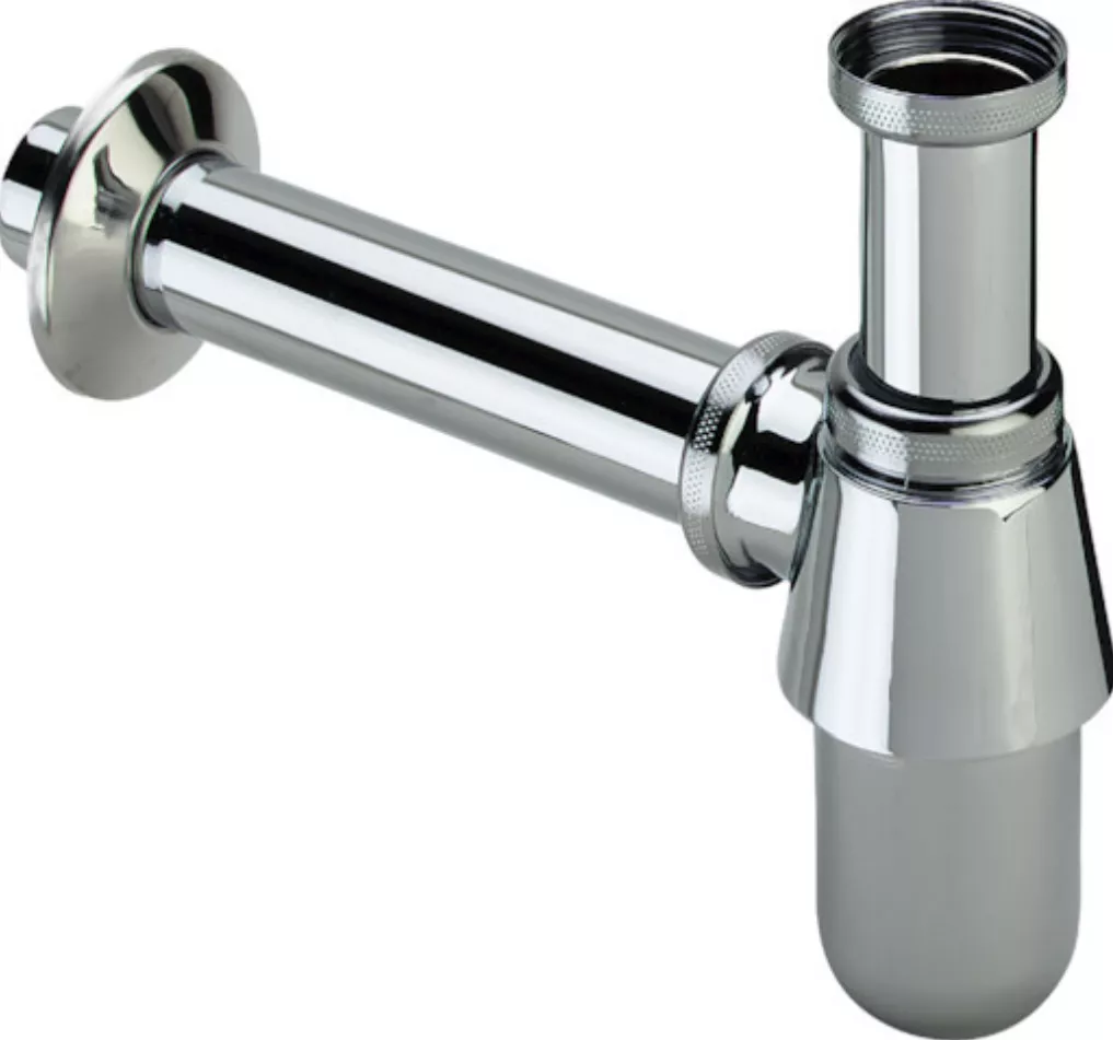 Viega Waschtisch-Tassensiphon 1 1/4"G mit Verstellrohr 75mm verchromt | 100674