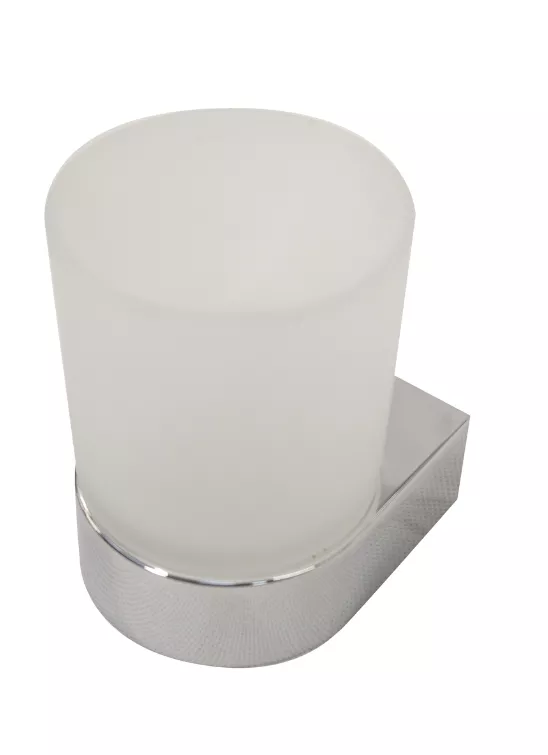 VIGOUR Glashalter derby mit Glas verchromt | DEGH
