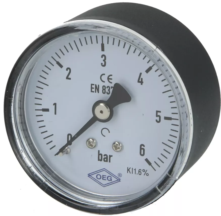 Manometer R 1/4" axial von 0 bis 6 bar