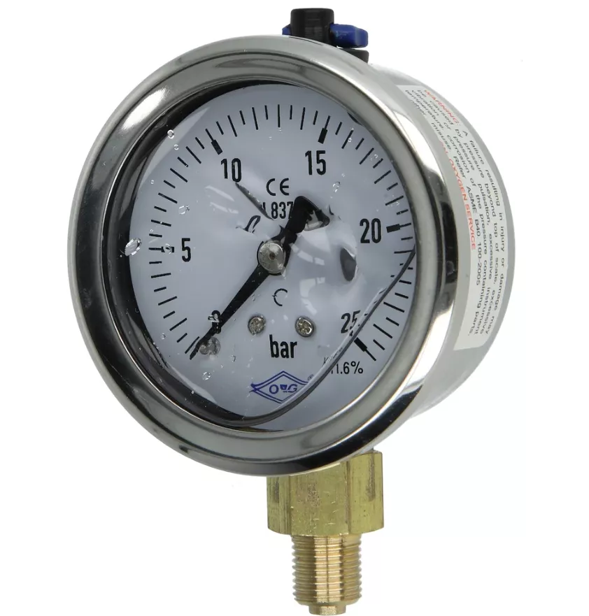 OEG Glyzerin-Manometer 1/8" radial 0 bis 25 bar
