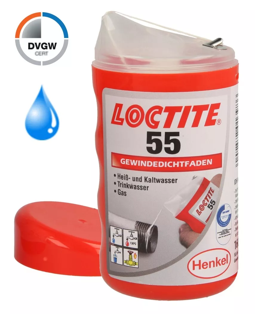 Loctite 55 Gewindedichtfaden 160 m DVGW Trinkwasser zertifiziert Hanf-Ersatz
