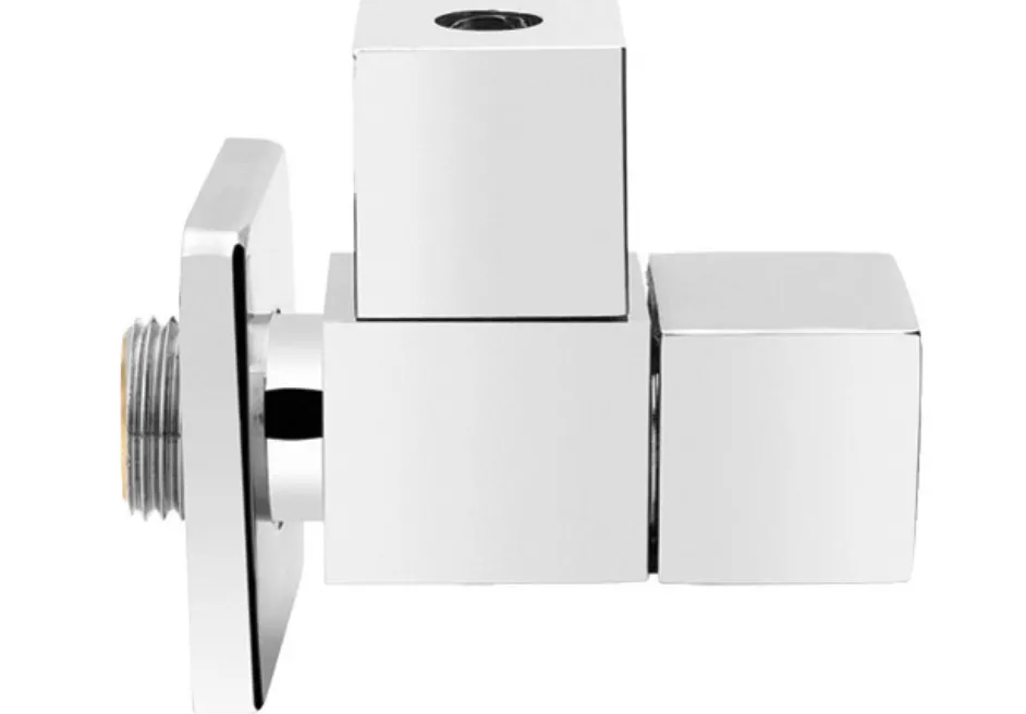 VIGOUR Design Eckventil Quattro 1/2" verchromt m.quadrat.Anschlussabdeckung | DESIEVQN