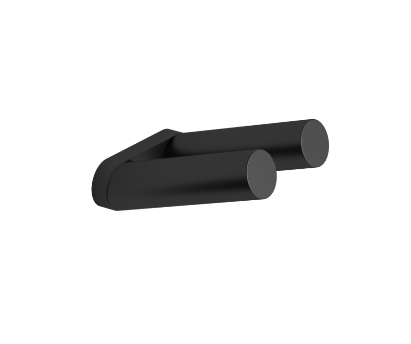 VIGOUR Doppelhaken white schwarz matt | WHHA2SM