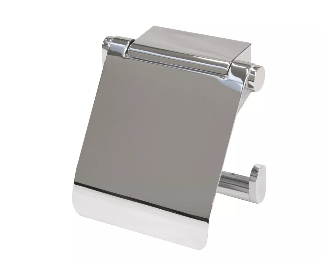VIGOUR Papierhalter derby mit Deckel verchromt | DEPH