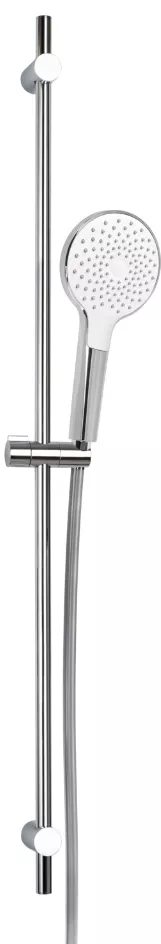VIGOUR Brausegarnitur individ.2.2 m.Stange 90cm Schlauch u.HB 1-str. rund verchr | V22BG901R