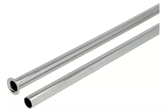 Kupferrohr 300 mm x Ø 12 mm, verchromt einseitiger Bördelrand 1/2"