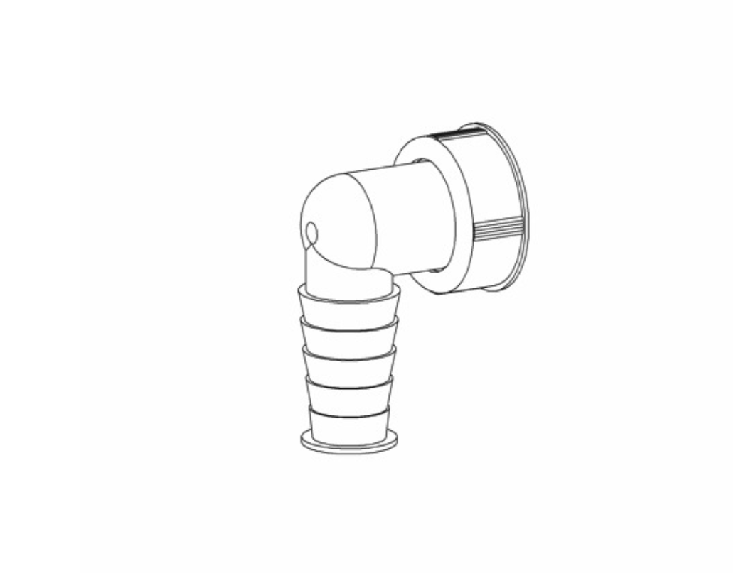 Dallmer Winkelschlauchtülle zu HL 400 / 405 / 406 | 090324