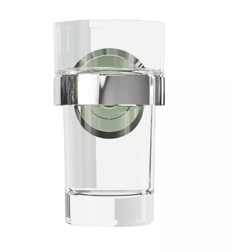 VIGOUR Glashalter one verchromt mit Kristallglas klar  | ONGH