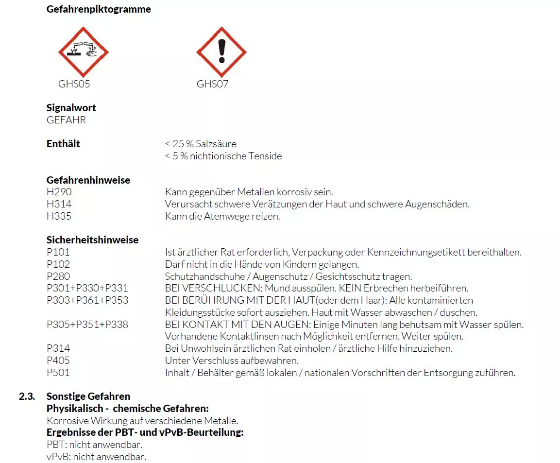 CONEL CARE WC-Kalk-/Urinsteinkiller 1 Liter Flasche Konzentrat salzsäurehaltig | CAREWCKUUK1