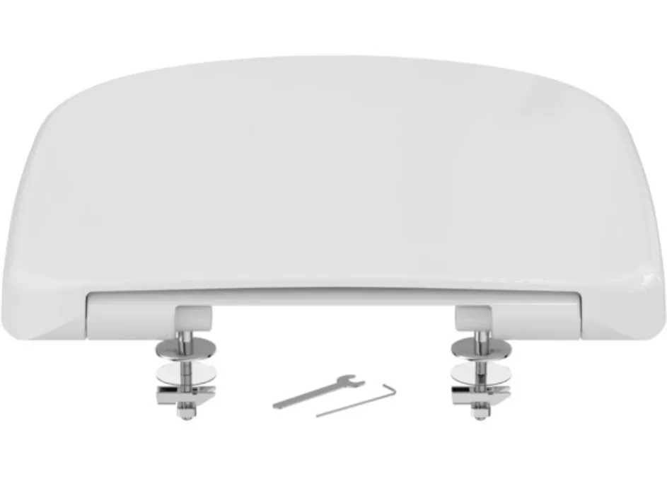 Ideal Standard WC-Sitz Eurovit-Plus eckig m.Deckel weiß Scharniere Edelstahl | T679201