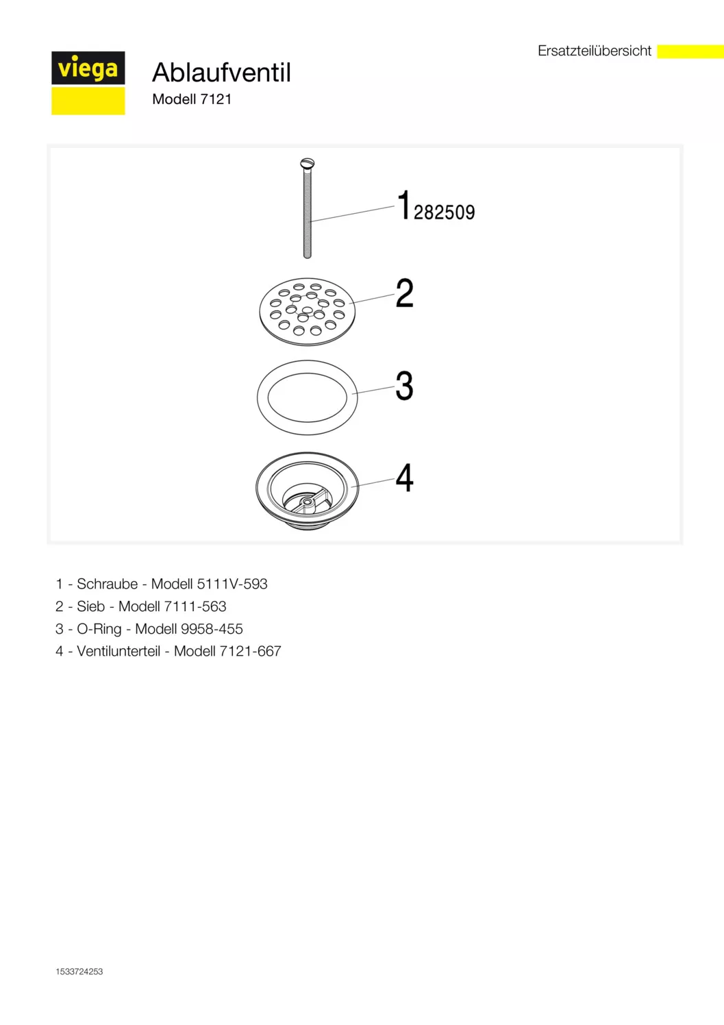 Viega Siebventil  1 1/2"G mit Sieb 80mm,Ventilunterteil Messing | SIV40