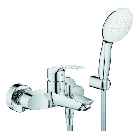 GROHE EH-Wannenbatt. Eurosmart 252763 Wandmontage mit Wandhalterset chrom | EUSMARTWWHS