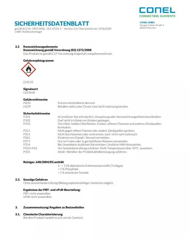 CARE Heizkessel-Reinigungs-Service-Box gefüllt mit 8 Produkten | CAREHKRB