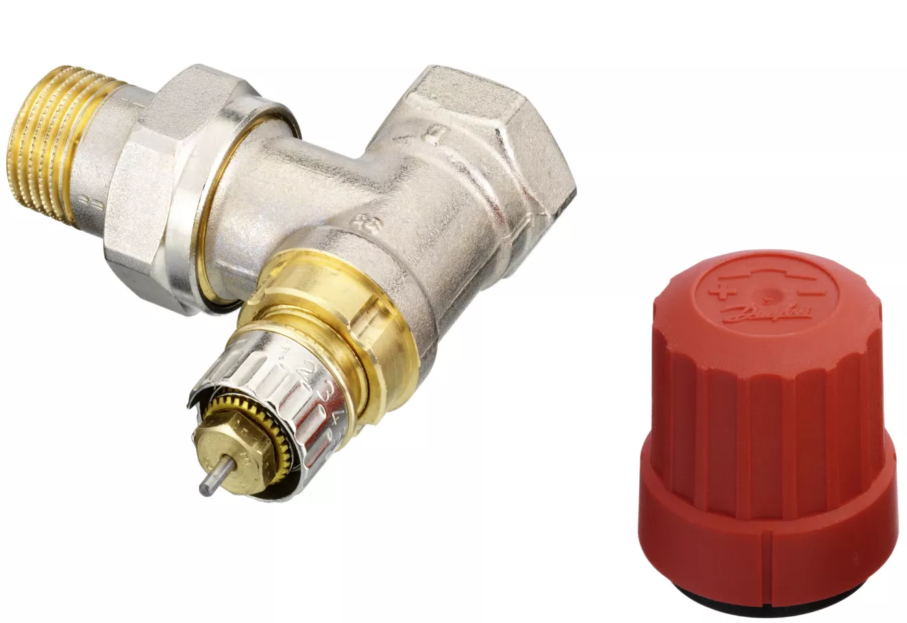 Danfoss Ventilunterteil RA-N 15 1/2" Eck matt vernickelt | 013G0033