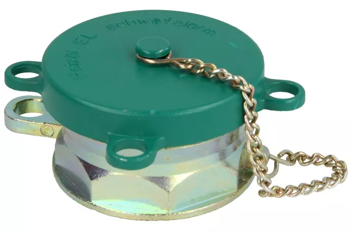 Füllrohrverschluss für Heizöl EL, grün, Rp 2" x 2 1/2" AG