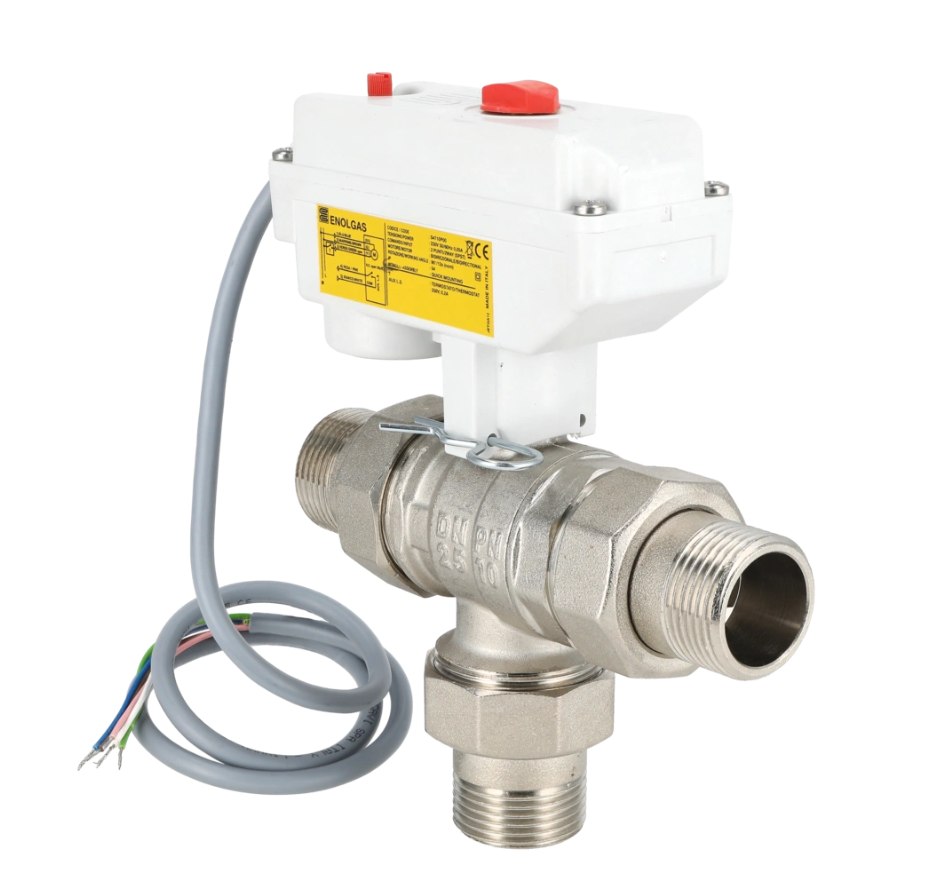 Motor-Kugelhahn 230 V 3,5VA 1" AG, 90°/60 sec  L-Bohrung 