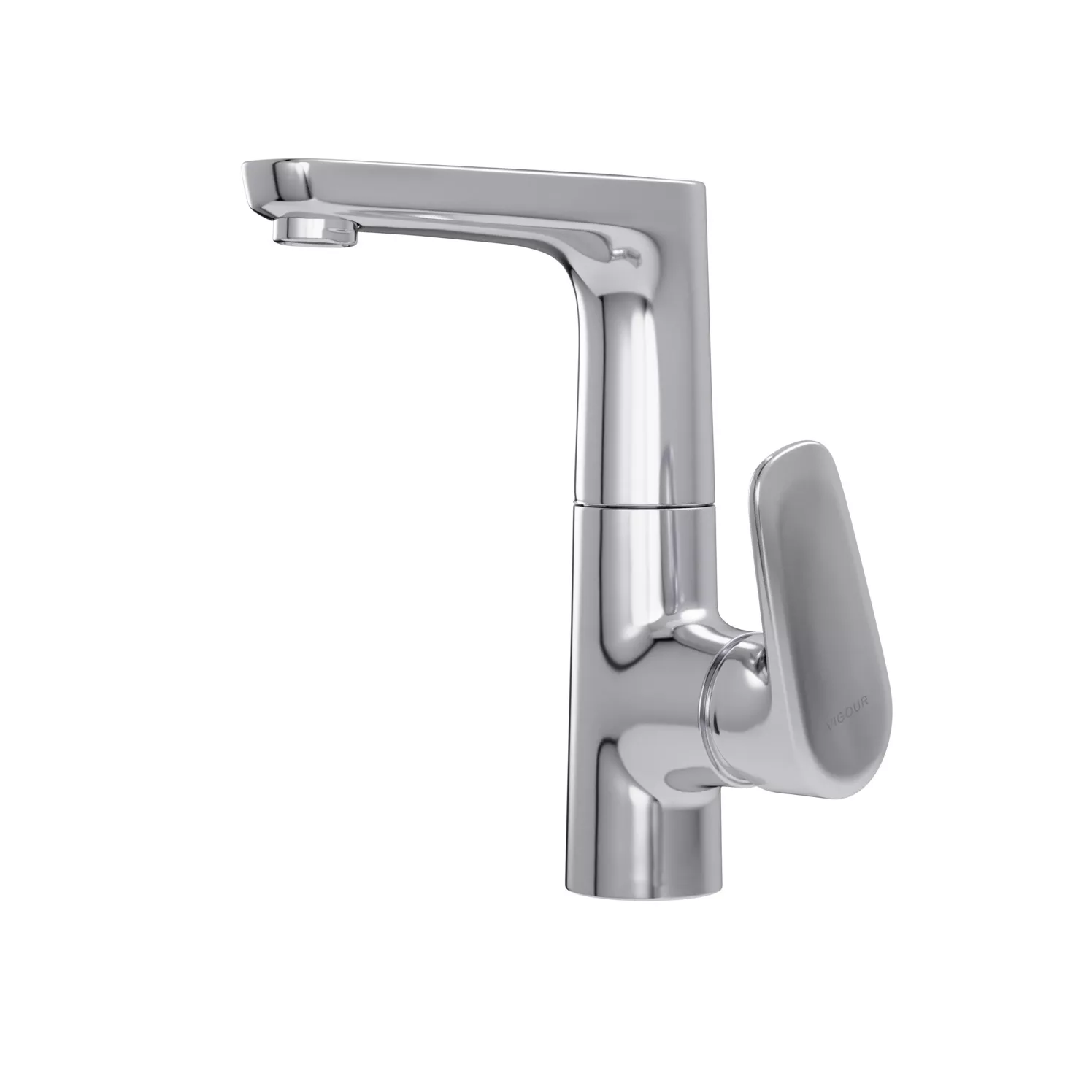 VIGOUR Einhand-Waschtischbatterie derby V3 style L-Auslauf schwenkb. m. Abl. verchr. | DESL