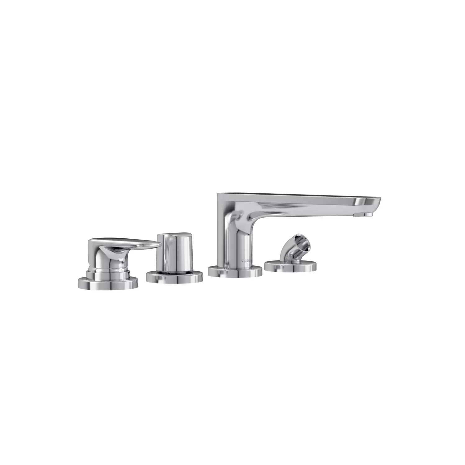 VIGOUR Vierloch-Badebatterie derby V3 style mit Auslauf 220mm ohne Handbrause | DESFL4