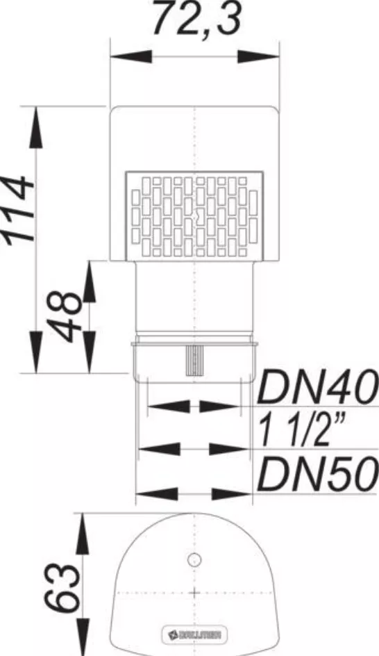 Dallmer Rohrbeluefter DallVent Mini DN 40/50/1 1/2" | 850416