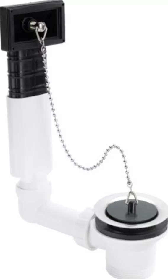 Viega Ab-u.Überlaufgarnitur f.Spüle 1 1/2" d=70mm Aufbauhöhe 55mm, Kunstst | 100834