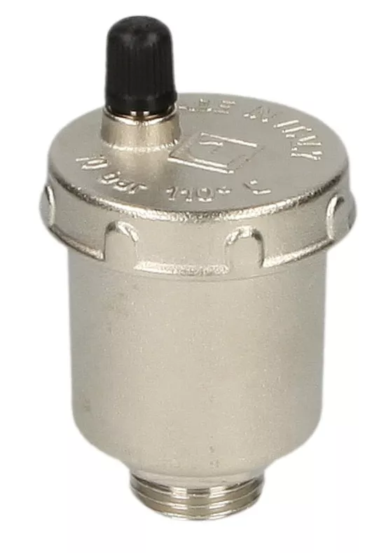 Schnellentlüfter 1/2" AG breite Bauweise 10 bar vernickelt