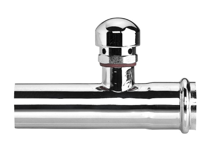 Verlängerungsrohr mit Rohrbelüfter Messing verchromt 32 x 125 mm für WT-Ablauf