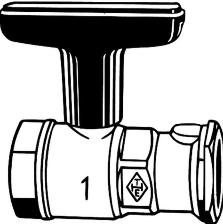 Heimeier Pumpenkugelhahn Globo P 1 1/4" MU x 1 1/4" FL Rotguss | GLOBOP32