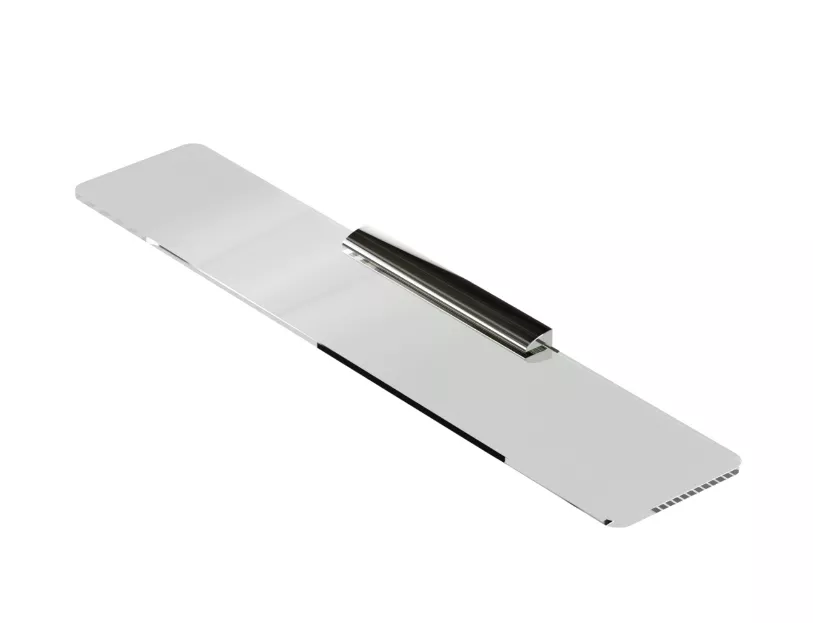 VIGOUR Ablage derby aus Glas 600 mm mit Halter verchromt | DEA60G
