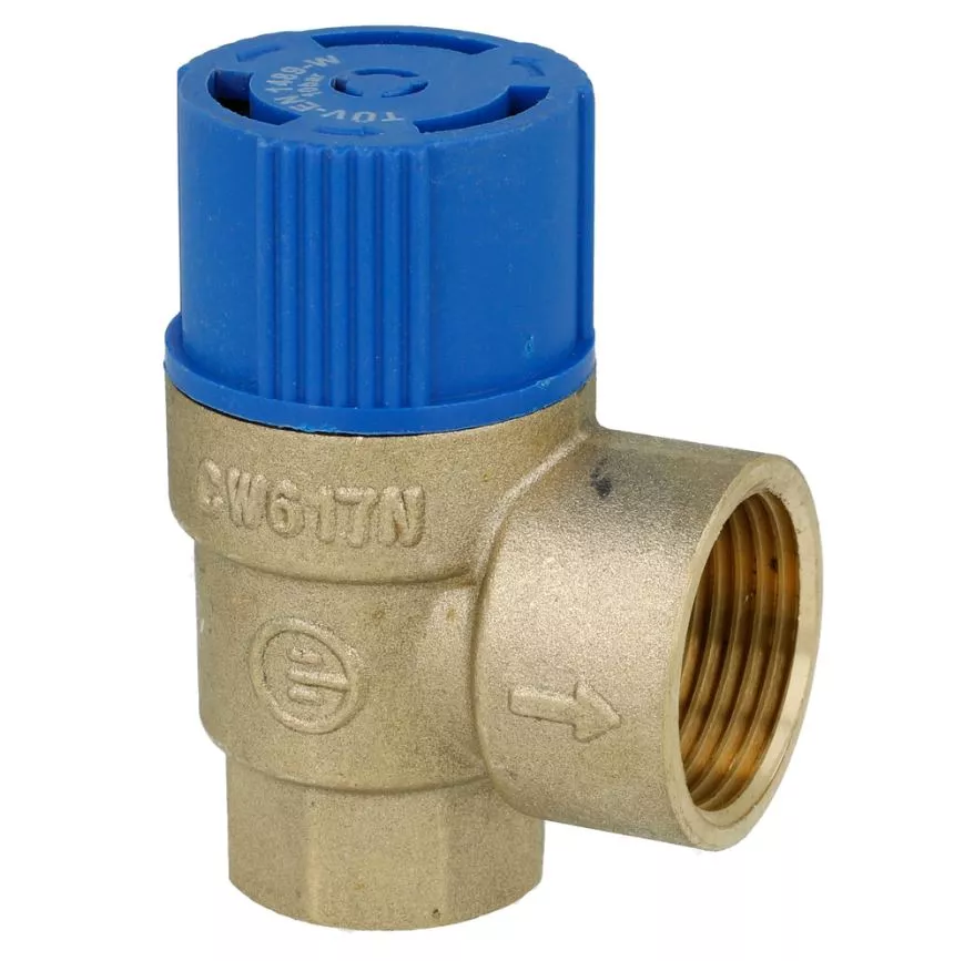 Sicherheitsventil 10 bar Trinkwasser Wasser 1/2" x 3/4"