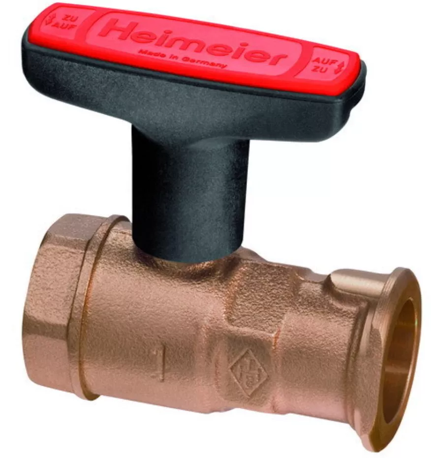 Heimeier Pumpenkugelhahn Globo P 1 1/4" MU x 1" FL Rotguss | GLOBOP3225