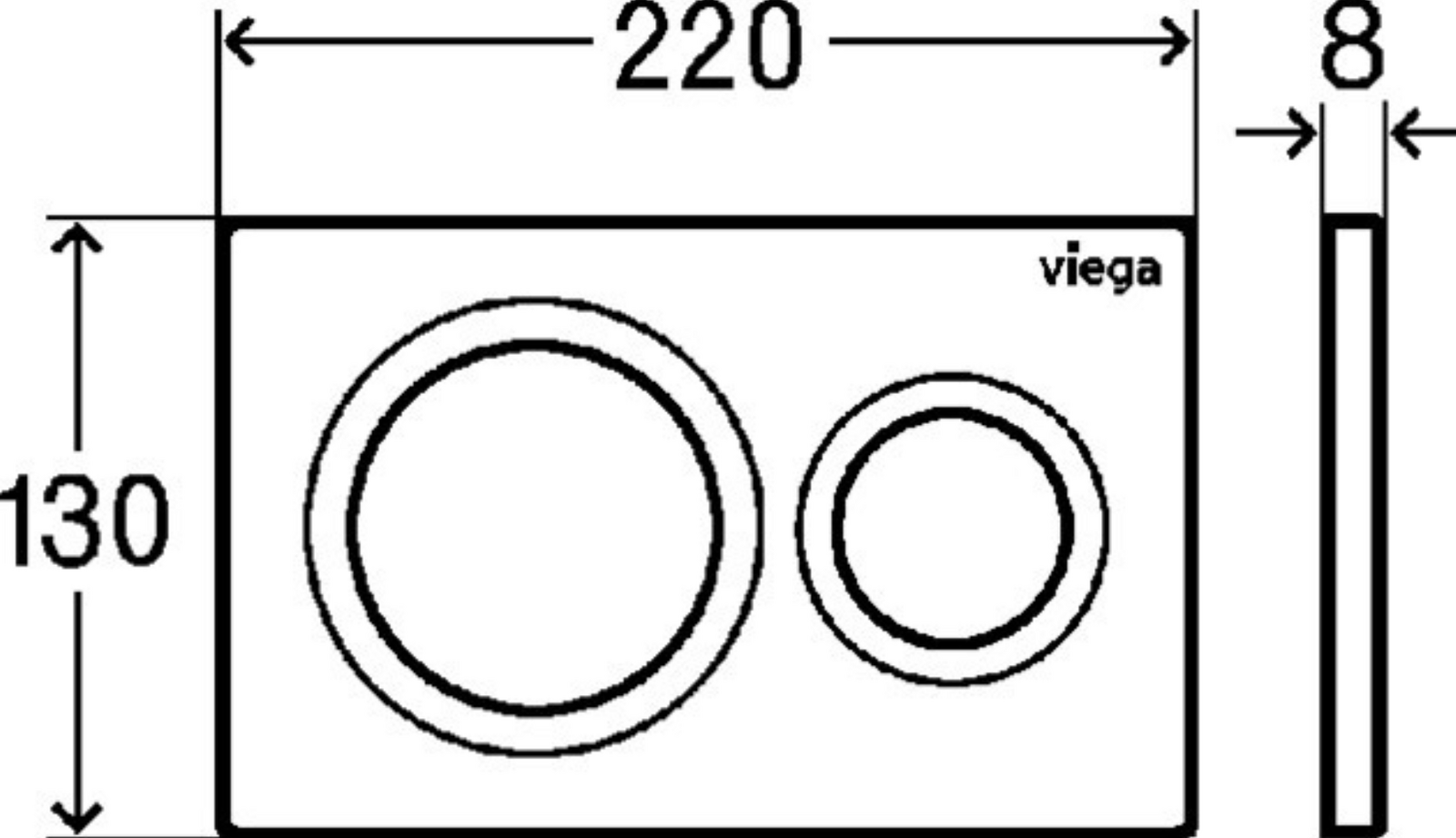 Viega WC-Betätigungsplatte Visign for Style 20 Kunststoff weiss alpin | 773793