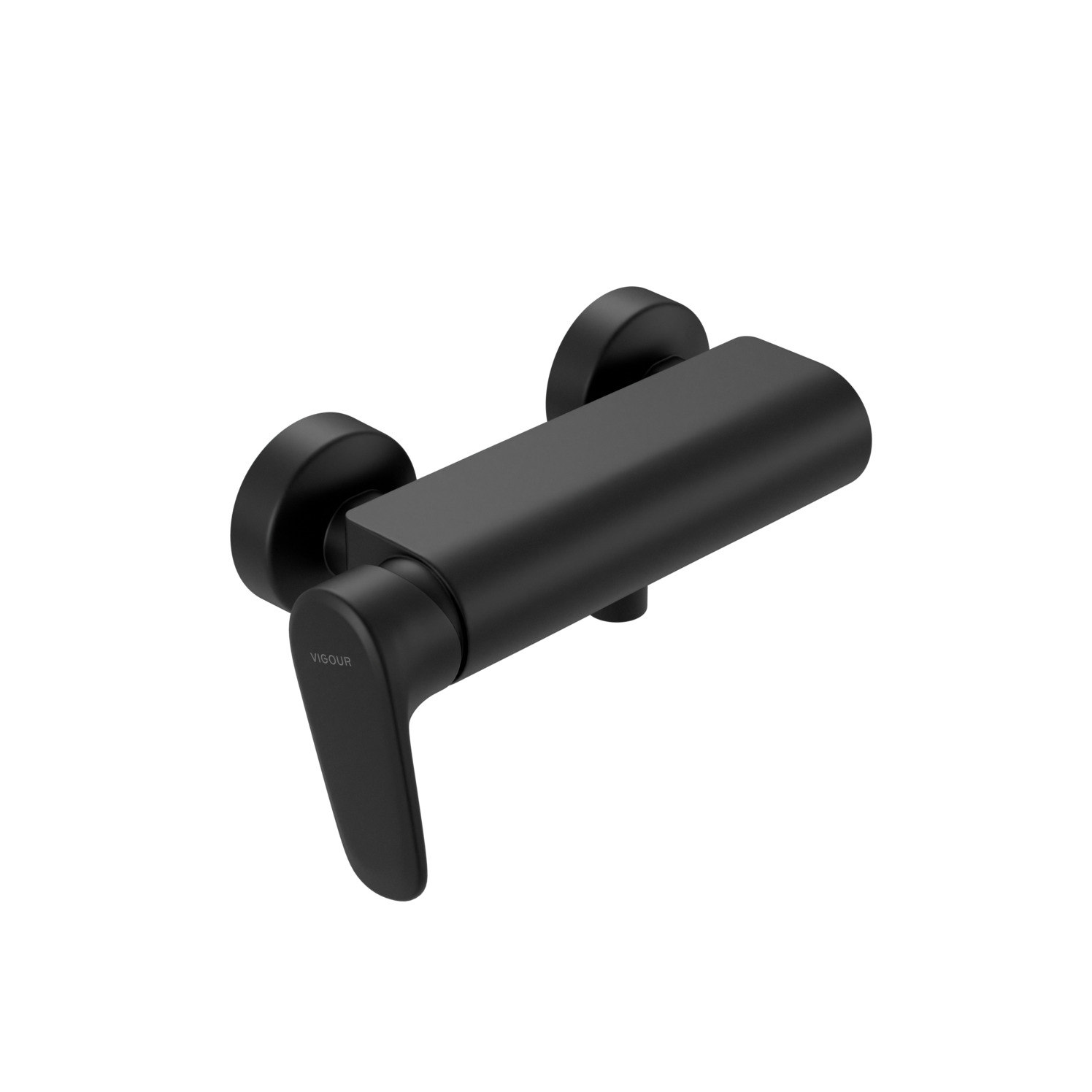 VIGOUR Einhand AP-Brausebatterie Derby Style in Schwarz matt ohne Brausegarnitur für modernes Badezimmer