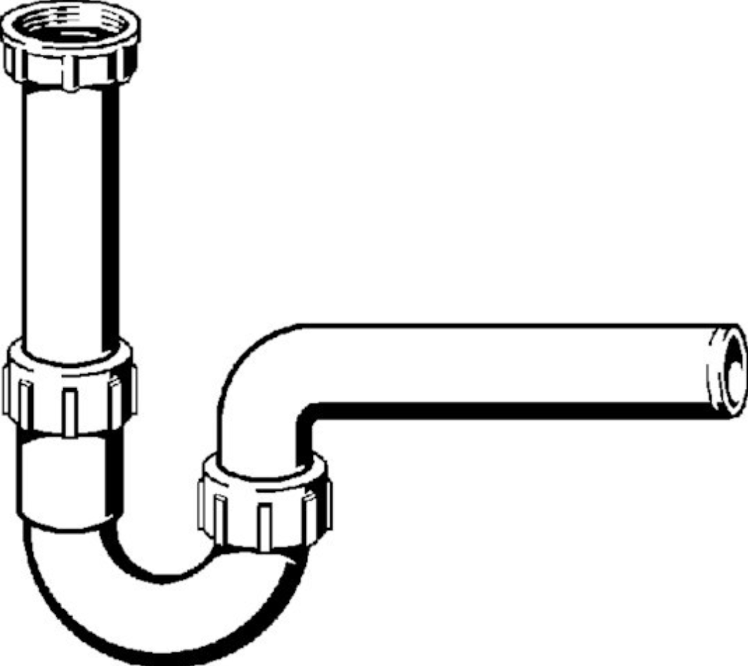 Viega Siphon f.Spüle 1 1/2"G DN 50 o.Abwasserschlauchanschluss, Kunststoff | 107888