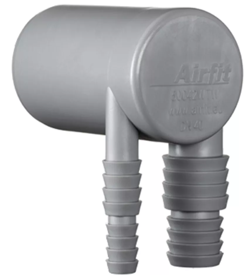 AIRFIT PP Doppelanschlusswinkel für WAS und Kondensattrockner DN 40 | 50042WTW