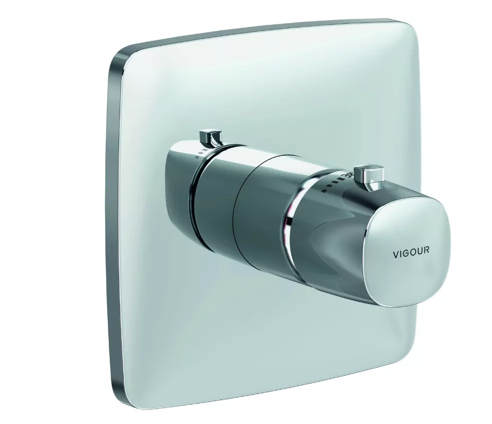 VIGOUR Farbset Brausethermostat white verchromt f. VIGOURCWUPK | WHITEFTB