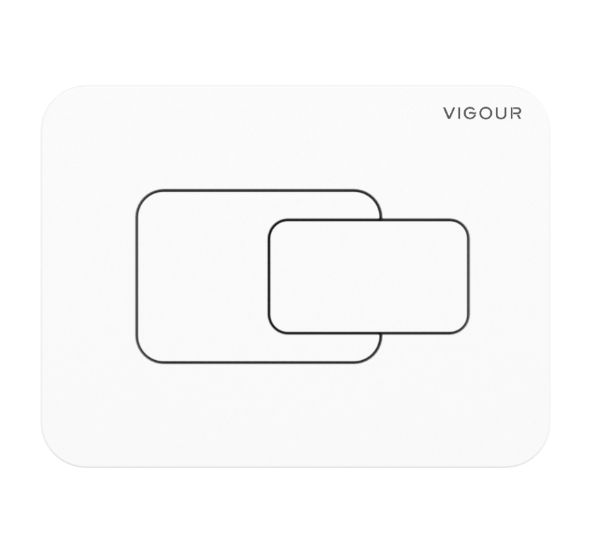 VIGOUR WC-Betätigungsplatte DEE weiss magnetisch für Einwurfschacht | V1DEE