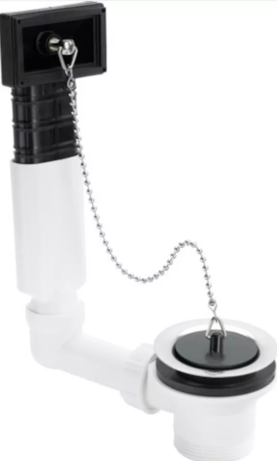 Viega Ab-u.Überlaufgarnitur f.Spüle 1 1/2" d=70mm Aufbauhöhe 55mm, Kunstst | 100834