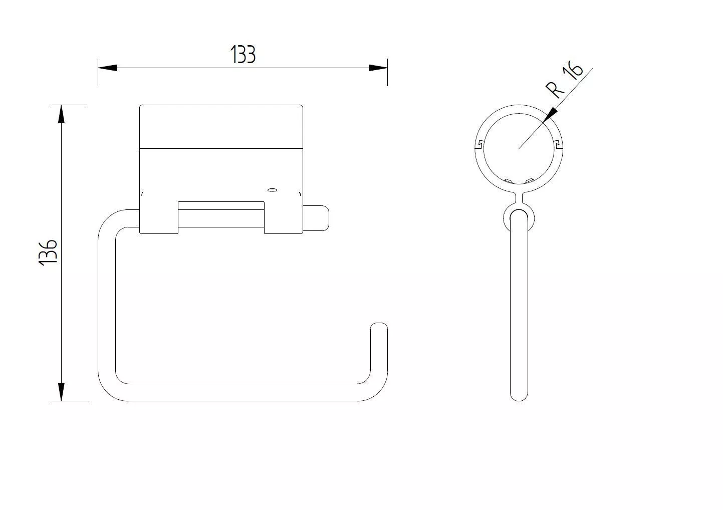 VIGOUR WC-Papierrollenhalter clivia V2 plus pol Edelstahl poliert, klemmbar | CLPESPHK