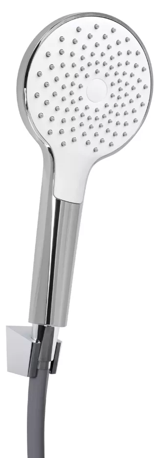 VIGOUR Wannenset individual 2.2 m.Wandhalter Schlauch u.HB 1-str. rund verchr | V22WS1R