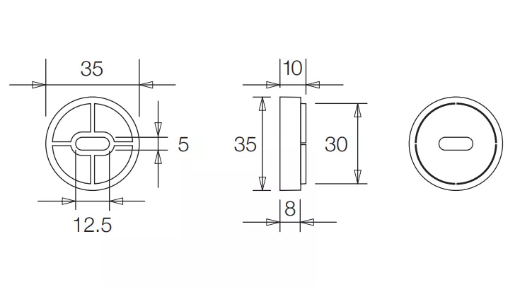 VIGOUR Fliesenausgleichsscheibe V2 verchromt | V22FA