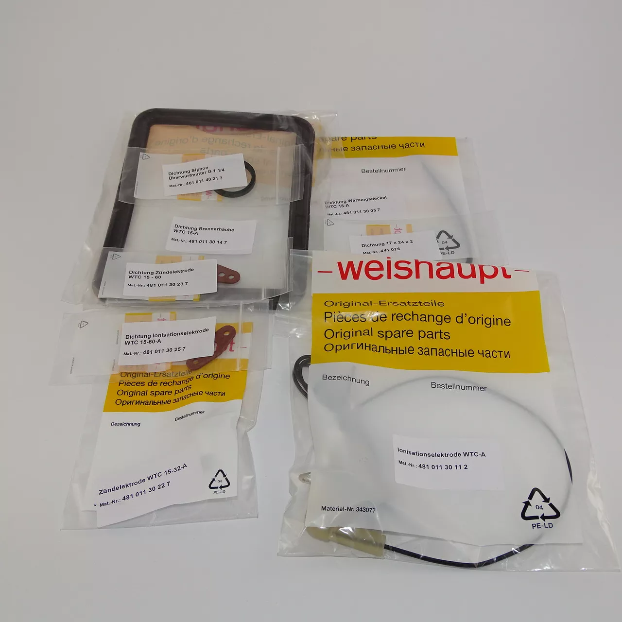 Weishaupt Wartungsset für WTC 15-A komplett 48101100172