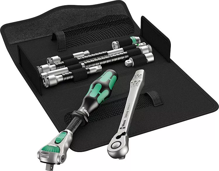 WERA Knarren-Satz Zyklop, MS1 Metall/Speed, 1/4", 8-teilig Profi Tool Kundendienst